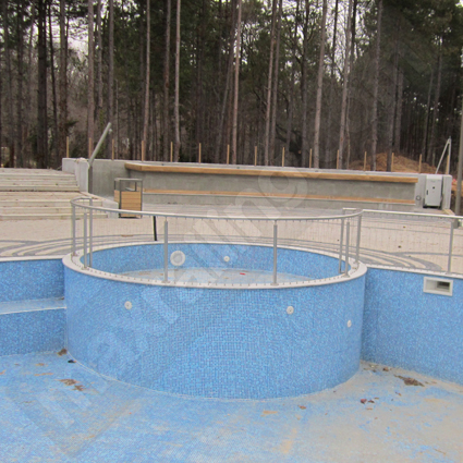 иноксов парапет с въжета